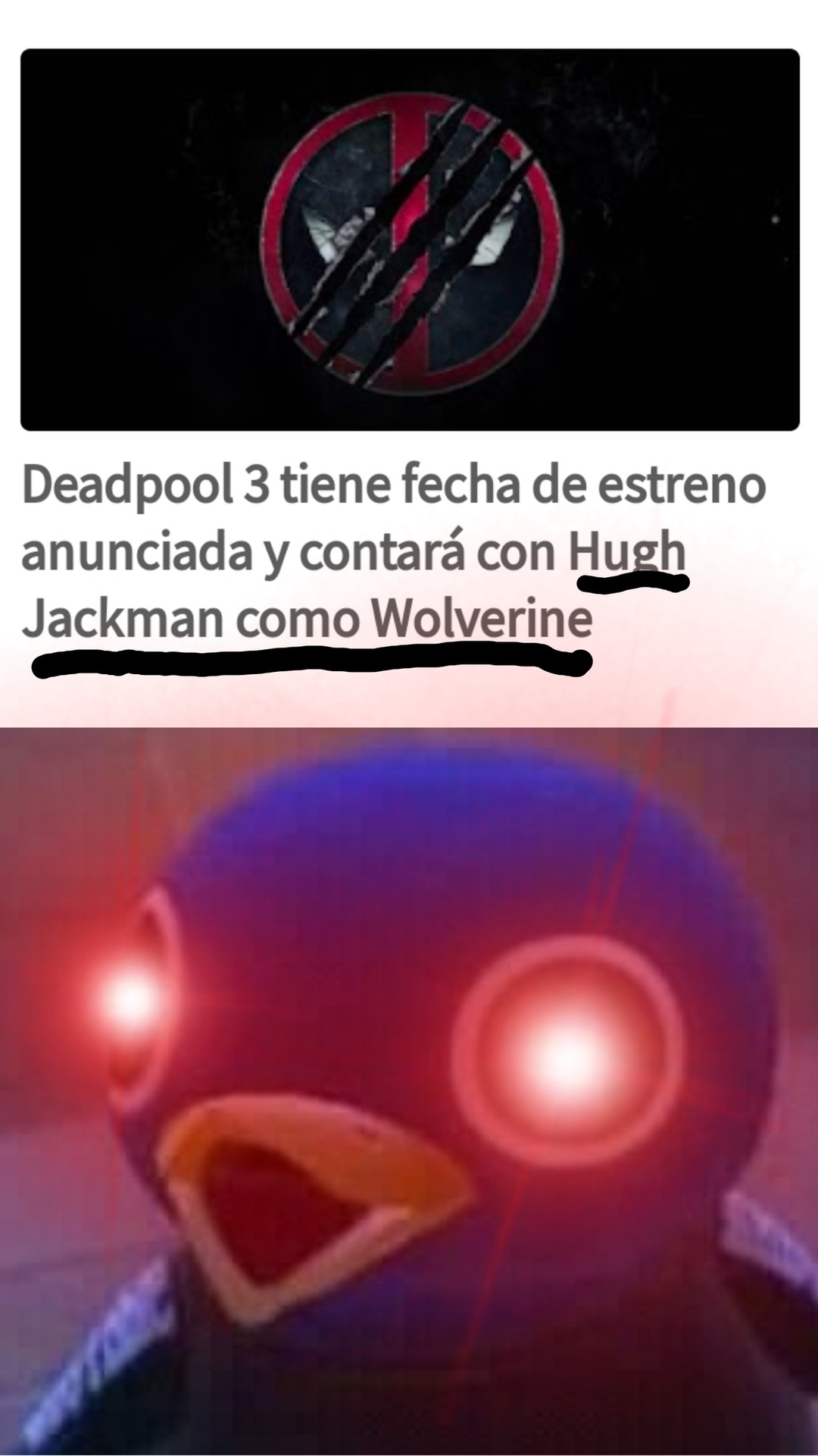 Que bien Wolverine Regresa en Deadpool 3 - meme