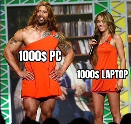 I work with laptops and they work pretty well - meme