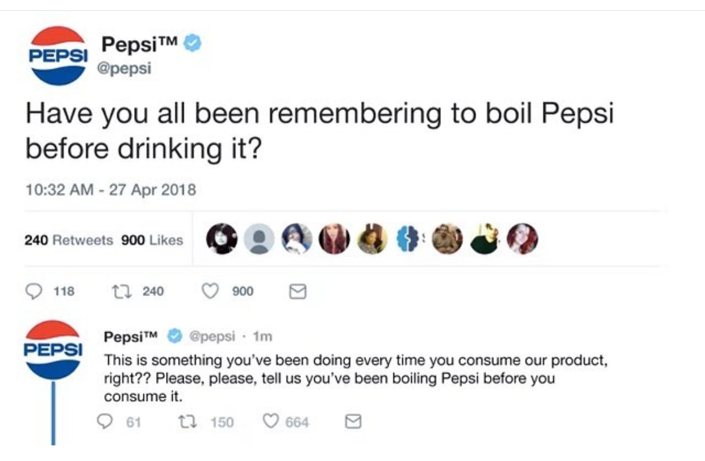 Hot Pepsi is my favorite refreshment - meme