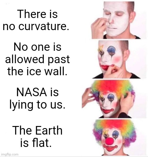 Clown flat earth society - meme