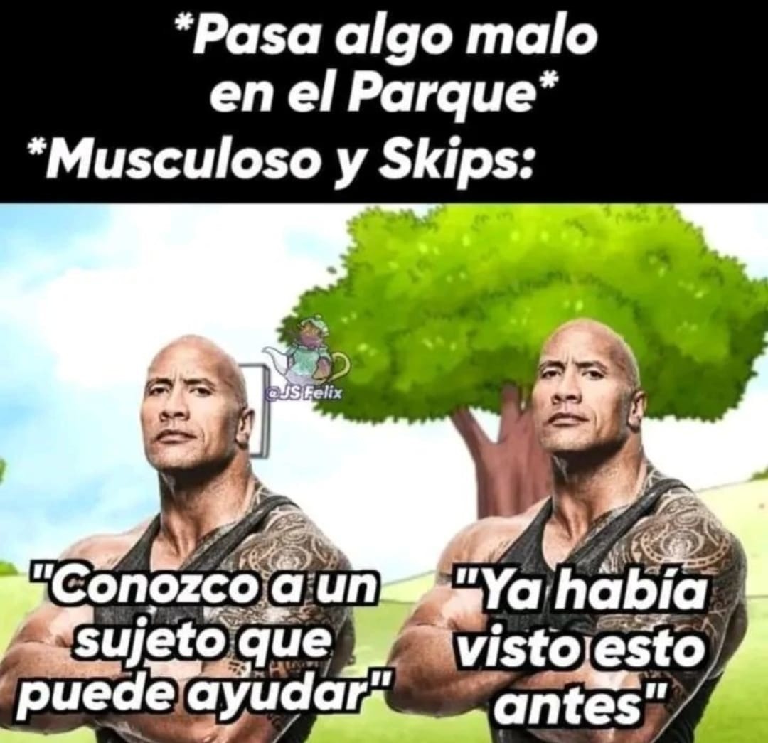 Musculoso y Skips - meme