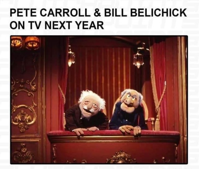 Pete Carroll and Bill Belichick - meme