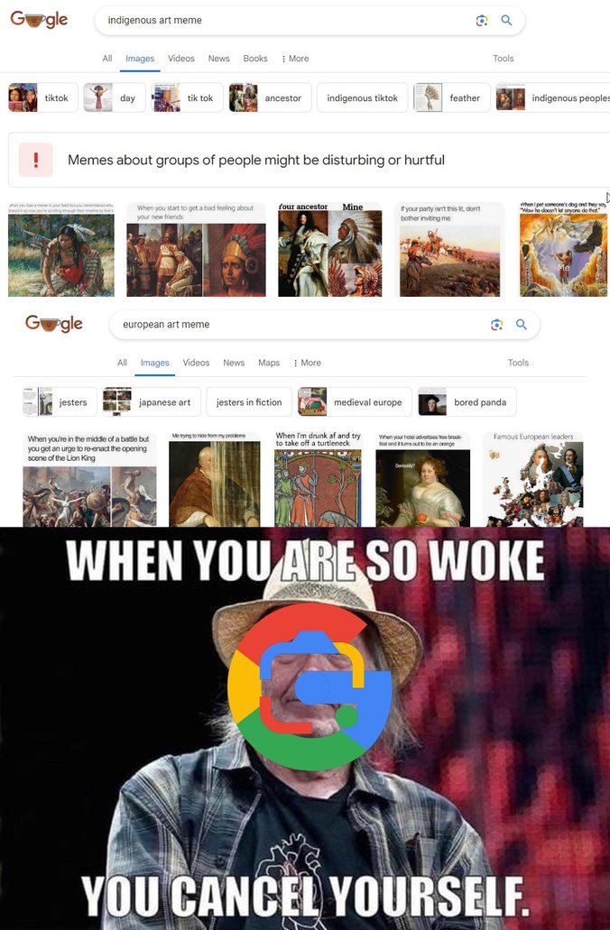 can’t even search art history memes without the woke agenda