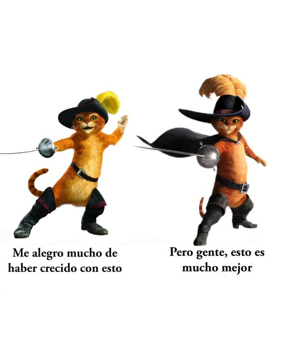 El gato con botas mejorado está genial, no se puede comparar con lo que han hecho con Shrek - meme