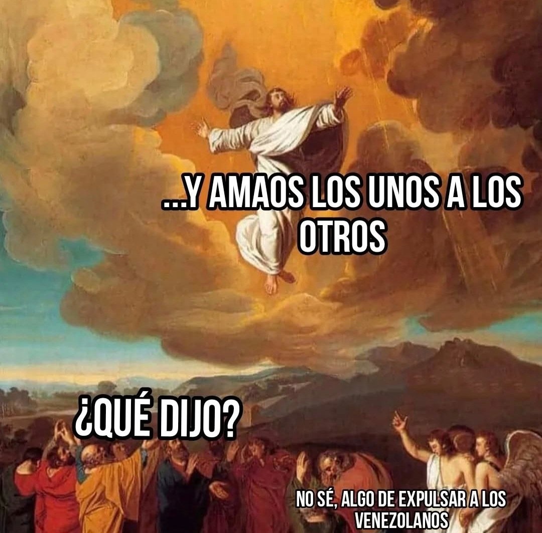 Amaos los unos a los otros... pero solo si son del país - meme