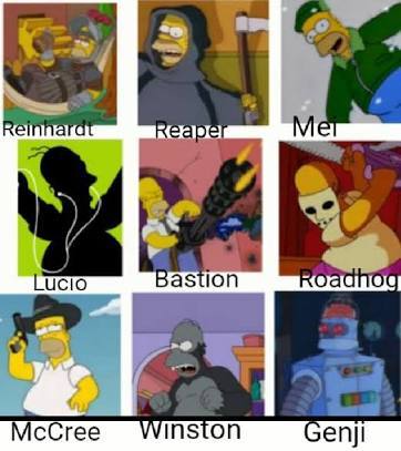 Homer no overwatch - meme