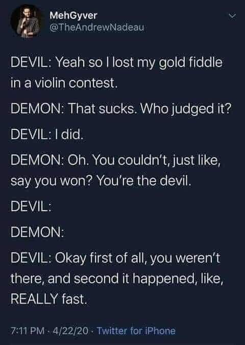 Pluck the devil  - meme