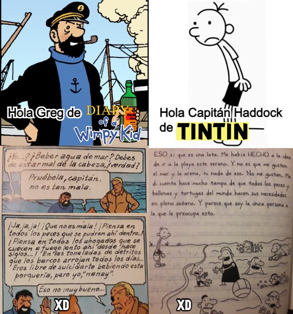 El Capitán Haddock es un marinero y es hidrofóbico :jackie: - meme