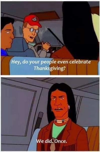 Thanksgiving dark humor meme