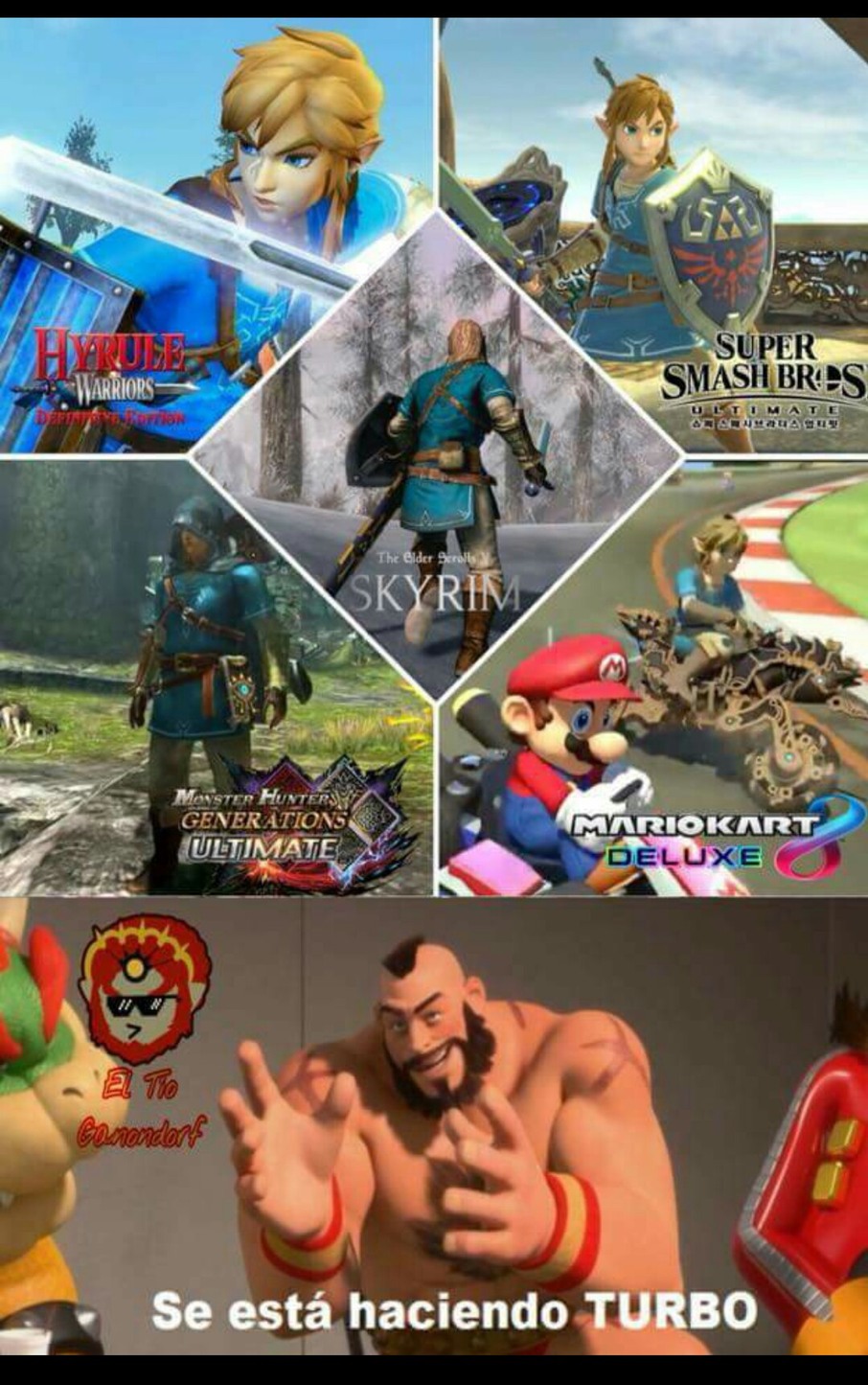 Zelda hace crossover - meme