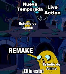 Cuando un estudio de anime decide que hacer - meme