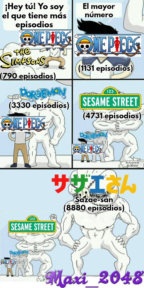 Mayor número de episodios. - meme
