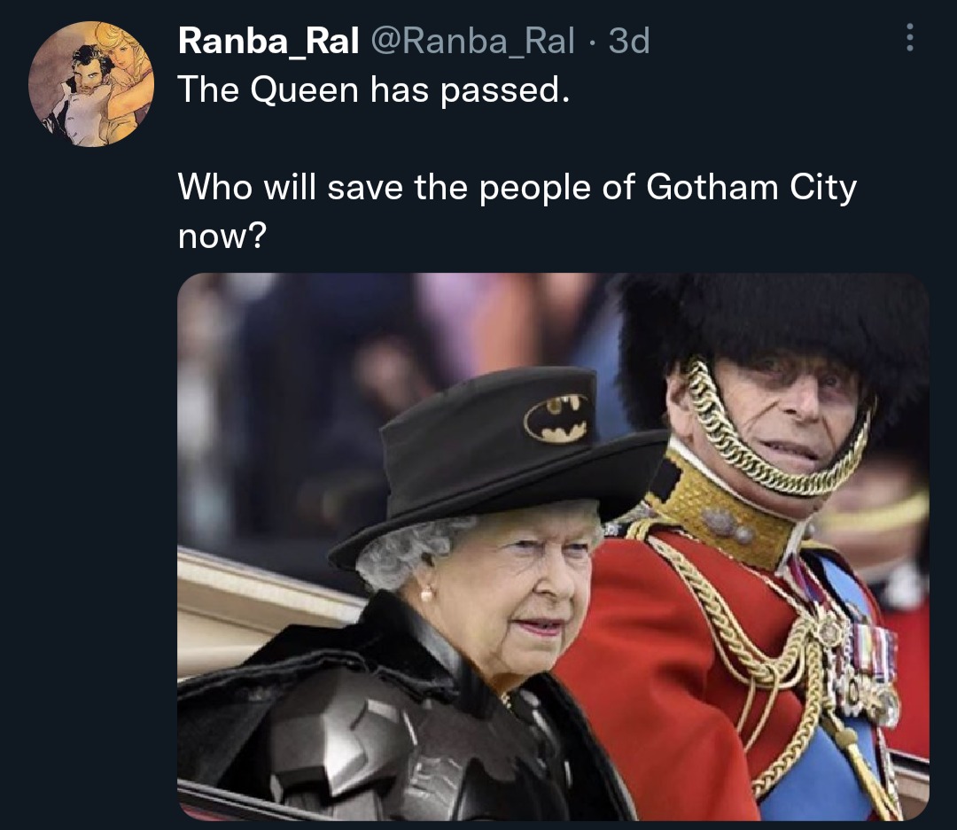 God save the Batman - meme