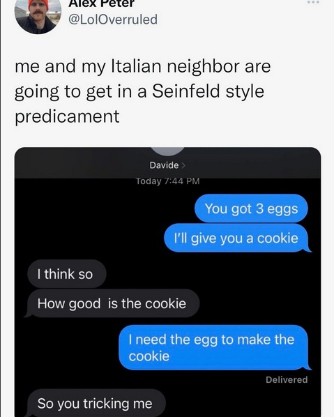 That egg to cookie math ain’t mathing - meme
