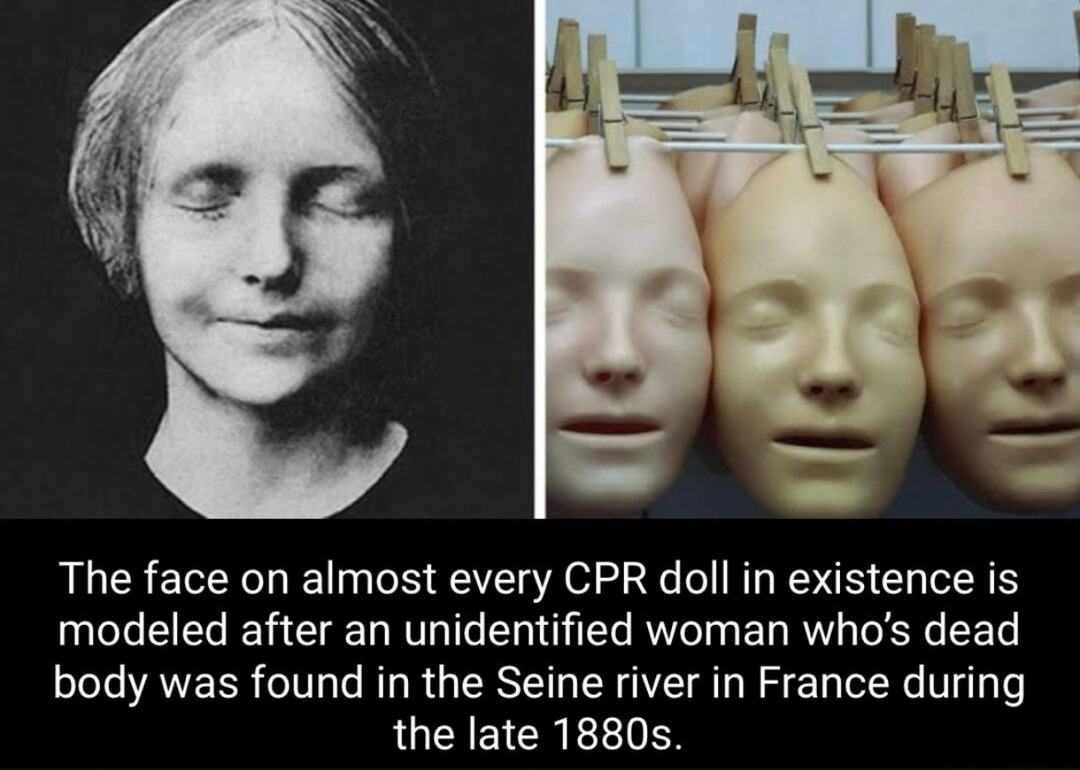 CPR dolls all got their faces from one tragic story - meme