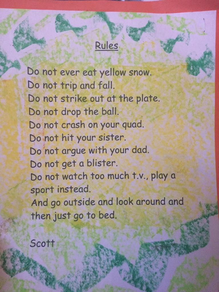 Life rules from a 6 year old - meme