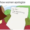 How women apologize