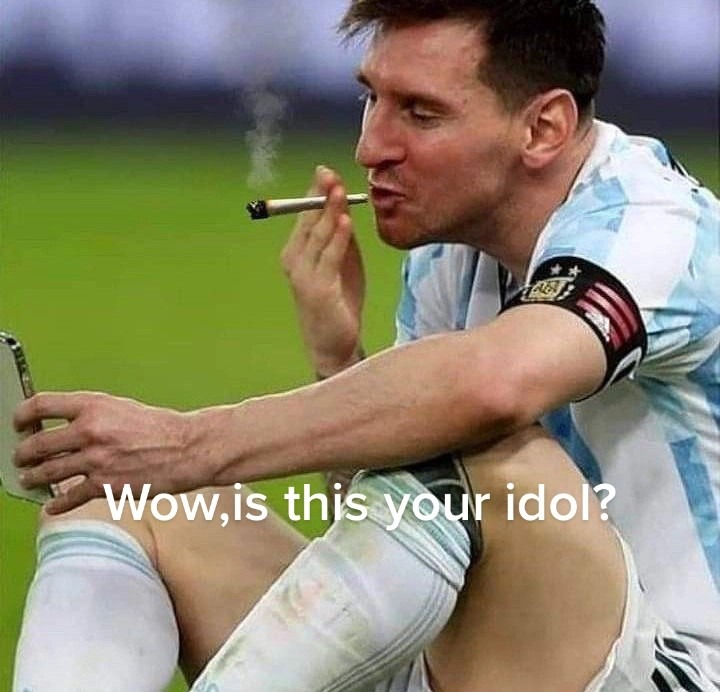 Messi depois do jogo da Arábia saudita - meme