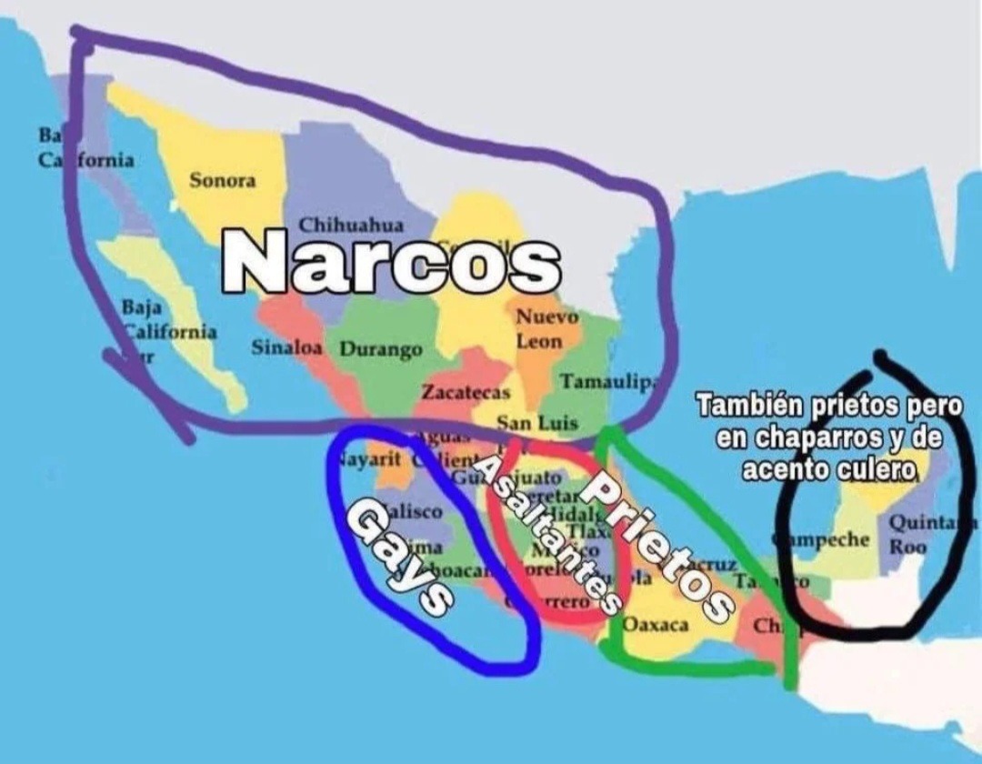 Así tiene dividido a México - meme