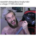 Viking sueco se preparando pra destruir uma vila