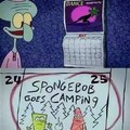 Today spongebob goes camping (repost yes but the person uploaded it on the wrong day)