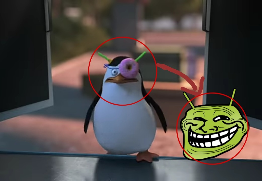 Estaba viendo la película de los pingüinos de Madagascar y salió esta escena :pukecereal: - meme