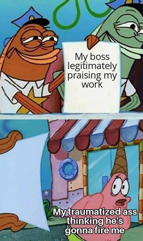 work trauma - meme