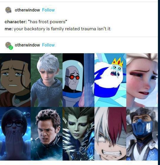Frost power character - meme