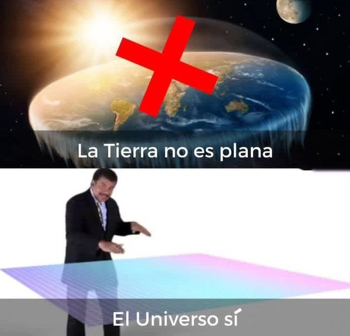 Universo plano - meme
