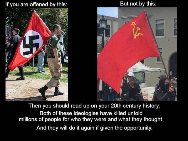 Communism vs Nazism - meme