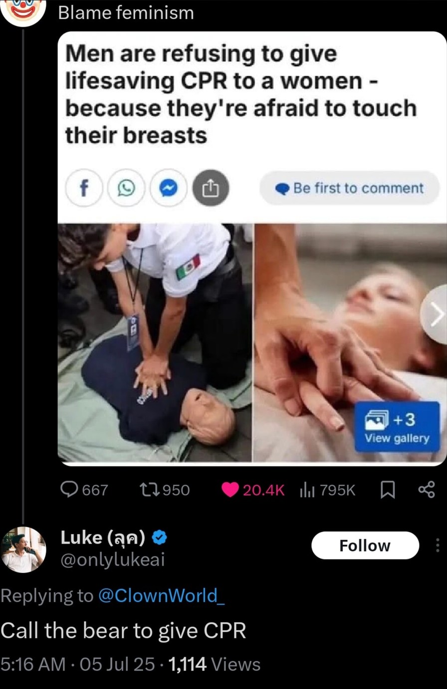 CPR hesitations got people calling bears now - meme