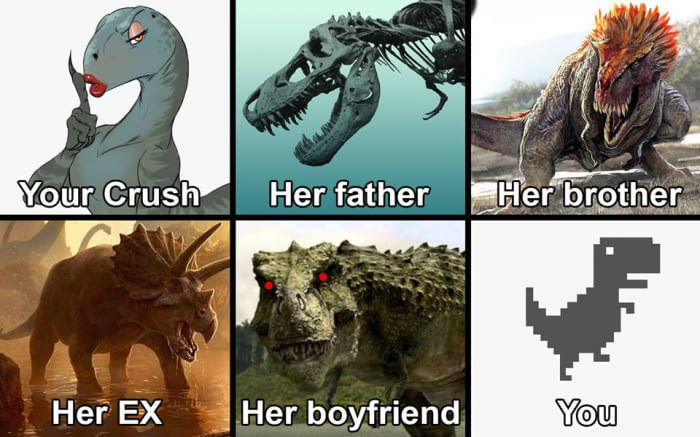 Dinosaur love - meme