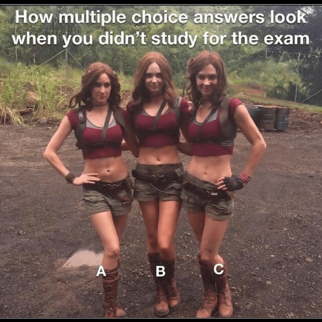 Multiple choice answers meme