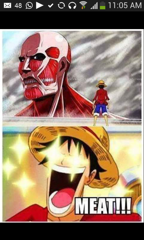 Attack on one piece - meme