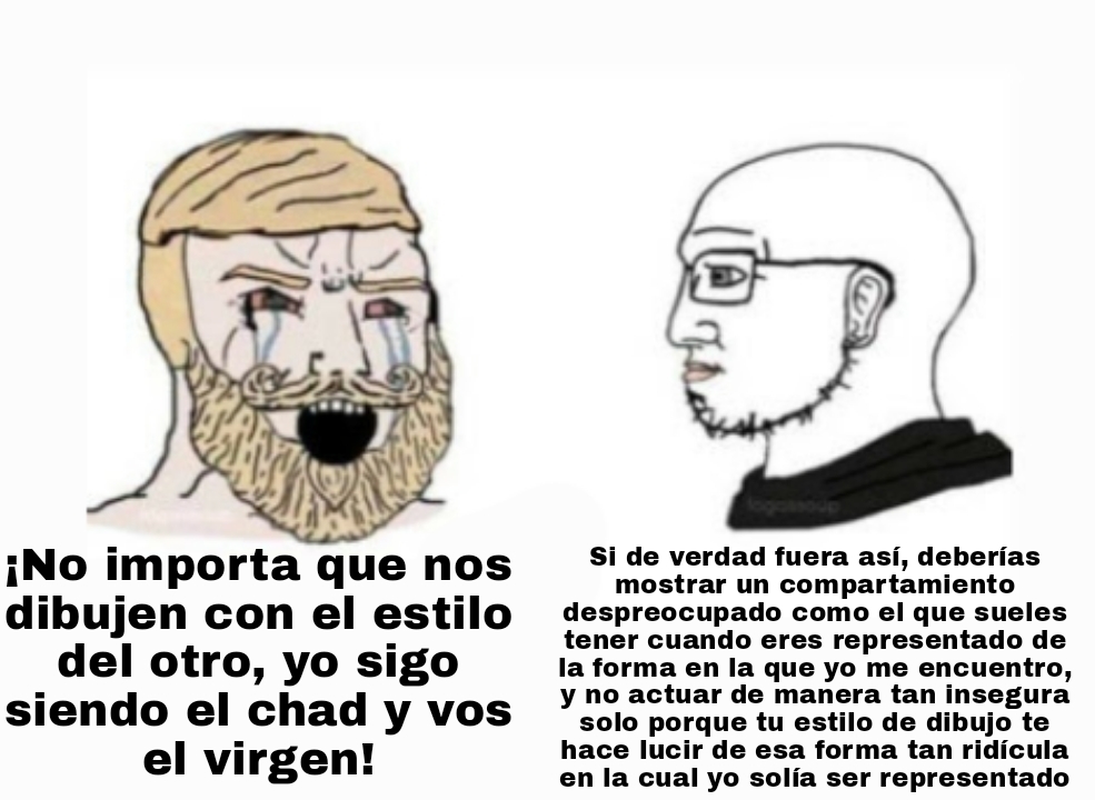 Chad vs virgen invertido - meme