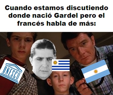 Meme por el aniversario del fallecimiento de Gardel (Feliz cumple Messi)