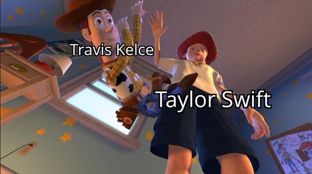 Taylor Swift dumping Travis Kelce - meme
