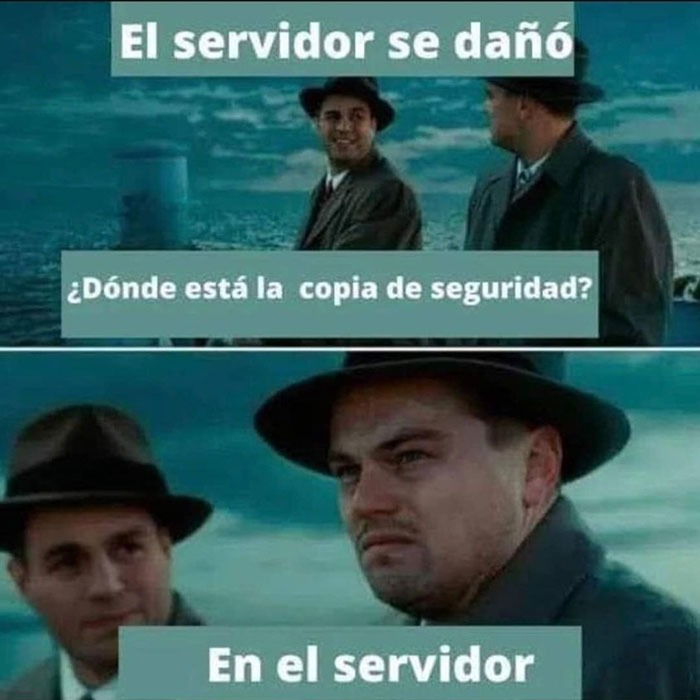 El servidor se dañó - meme