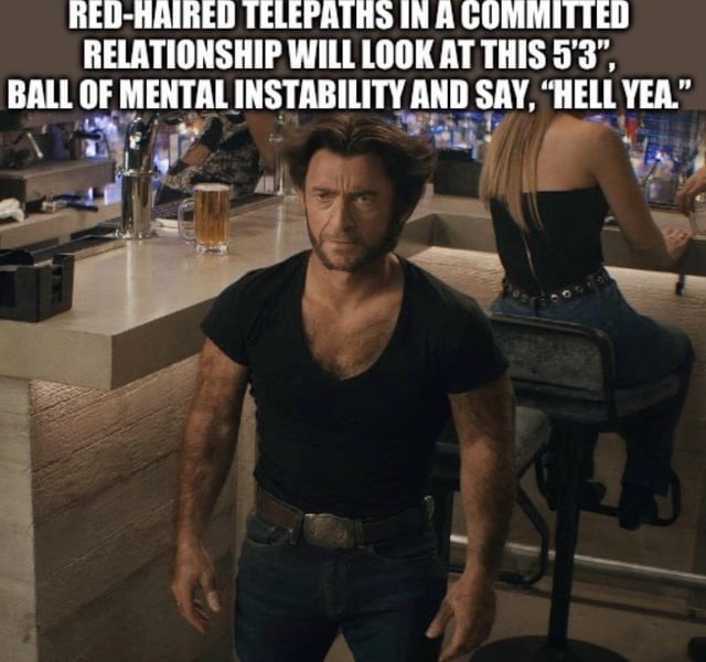 Red-haired telepaths in messy relationships: oh hell yeah - meme