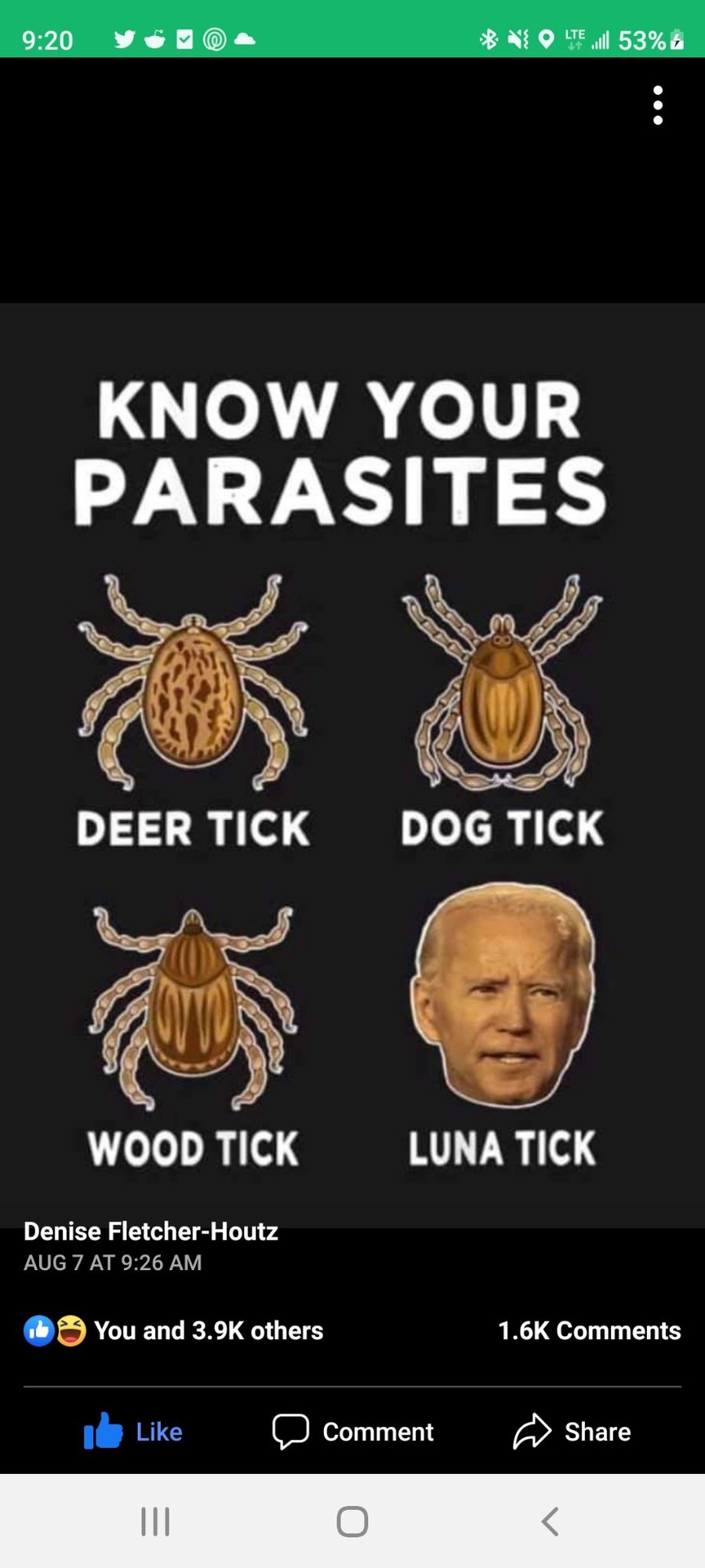 Different kinds of Parasites - meme