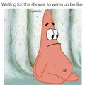Waiting for the shower to warm up