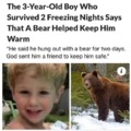 3yo boy survived thanks to a bear