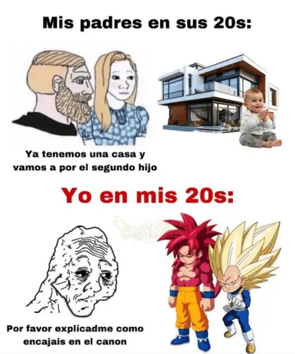 aún así está bueno que hayan vuelto al canon - meme