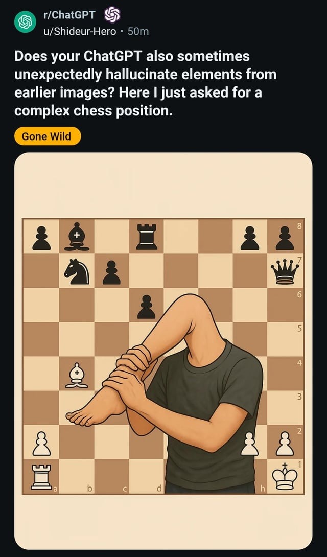 ChatGPT just added a dragon to my chessboard, send help - meme