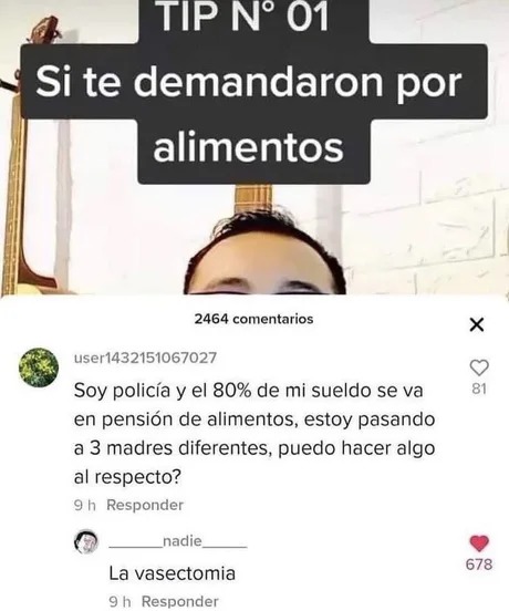 consejo bien util para no pagar pension alimenticia - meme