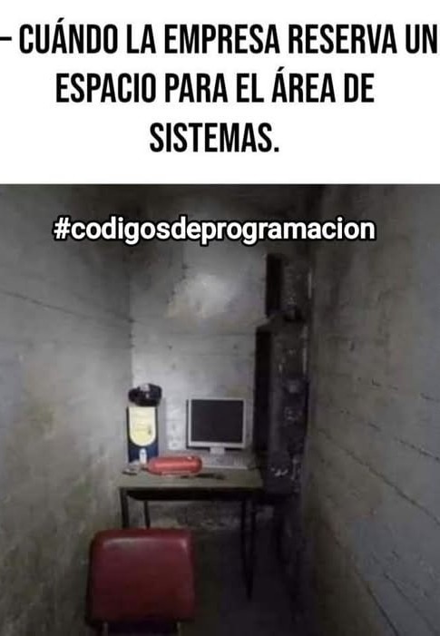 Cuando la empresa ‘aparta’ espacio pa sistemas - meme