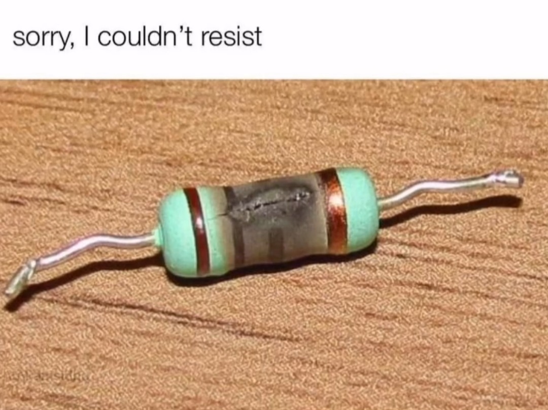 Ohm my this joke is shocking - meme