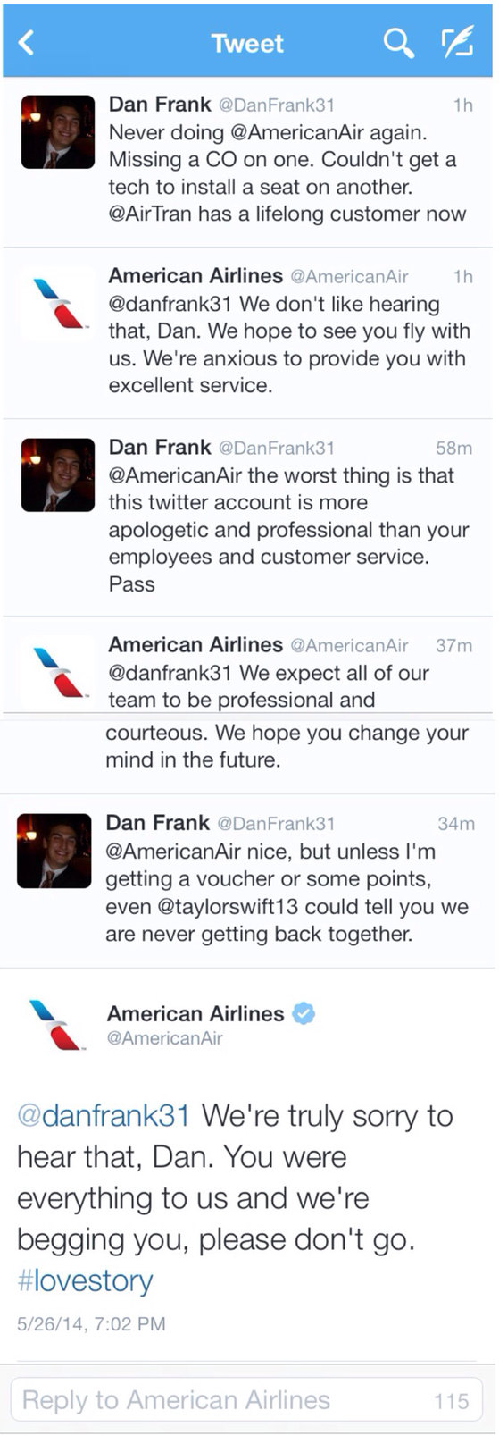 American Airlines gives no fucks about you petty problems - meme