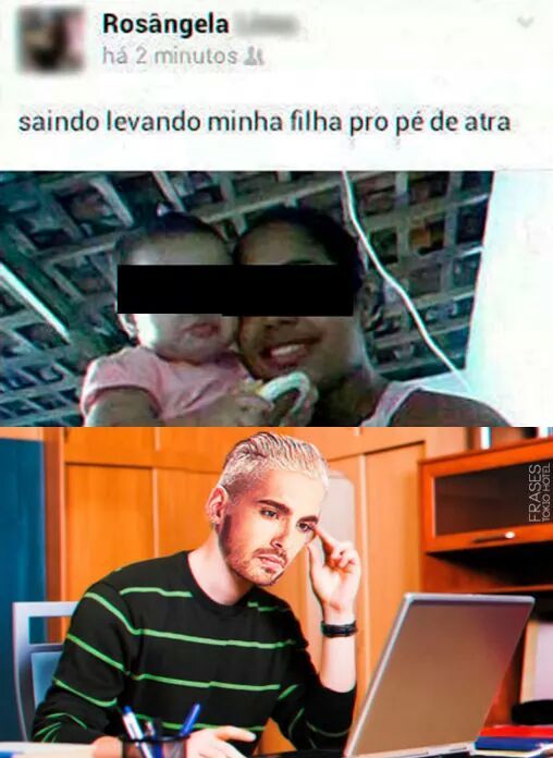 Bill Kaulitz - Seu português é foda - meme