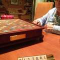 Playing a good game of scrabble with grandma